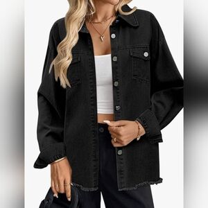 NWT Women's Black Denim Jacket / Shacket / Shirt